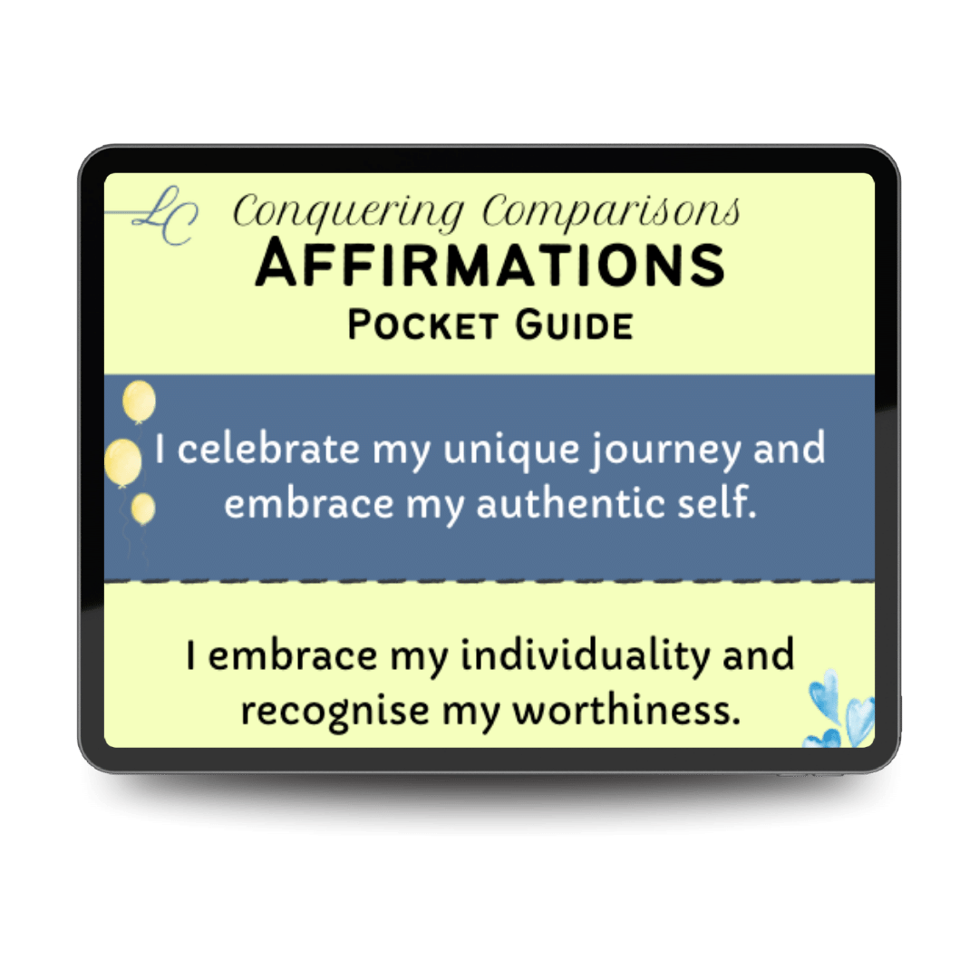 Affirmations Conquering Comparisons @ LucindaCurran.com